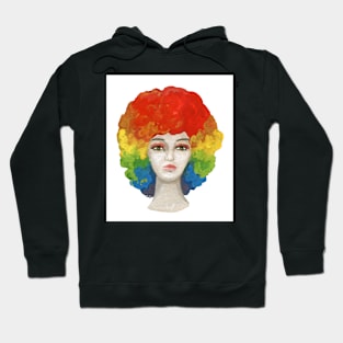 Rainbow wig 70-s vibes Hoodie